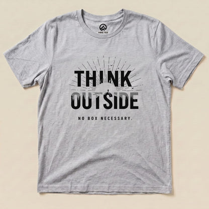 Think Outside No Box Necessary Shirt Hike Tee T-Shirt Athletic Heather / S