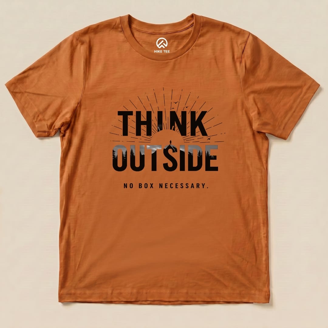 Think Outside No Box Necessary Shirt Hike Tee T-Shirt Autumn / S