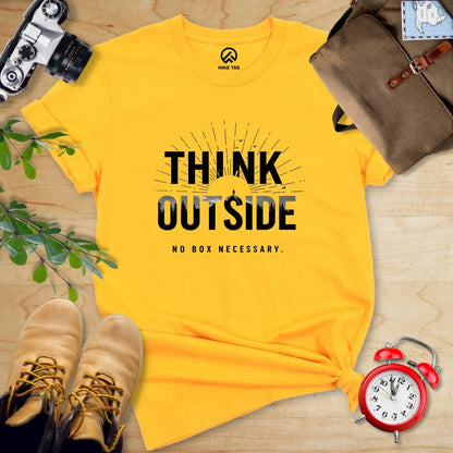 Hike Tee T-Shirt Gold / S Think Outside No Box Necessary Shirt
