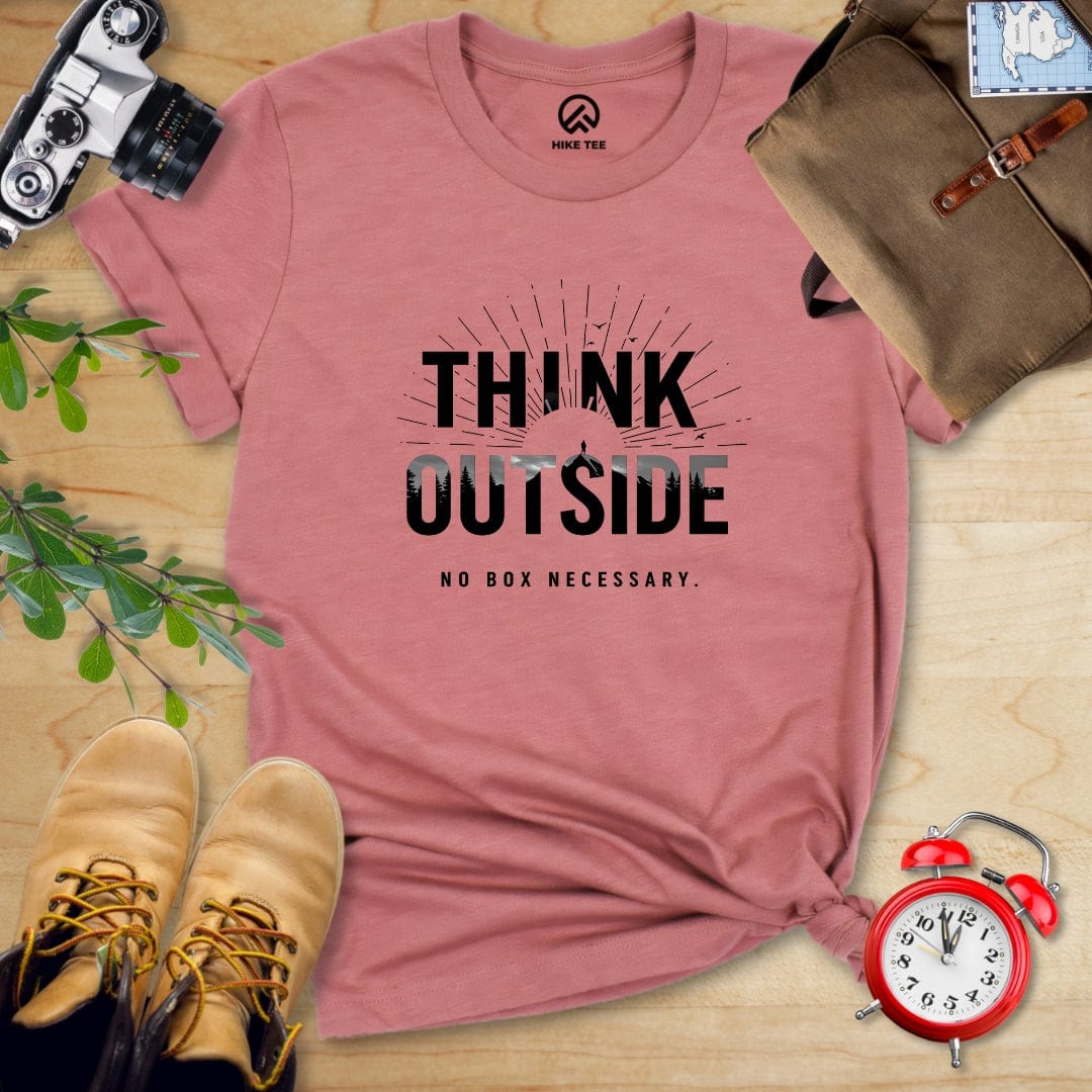 Hike Tee T-Shirt Heather Mauve / S Think Outside No Box Necessary Shirt