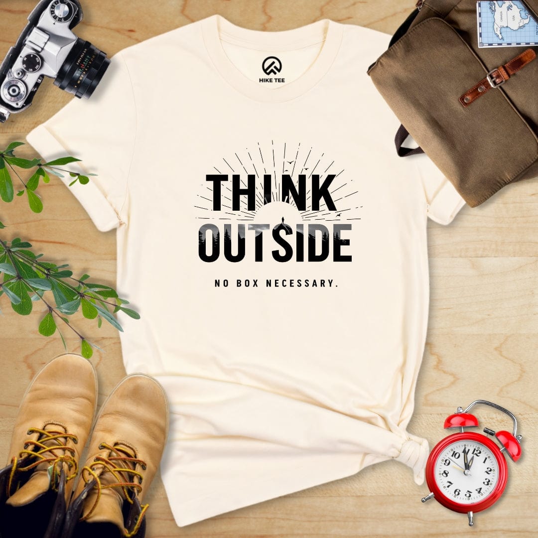 Hike Tee T-Shirt Natural / S Think Outside No Box Necessary Shirt