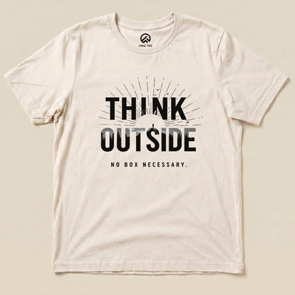 Think Outside No Box Necessary Shirt Hike Tee T-Shirt Natural / S