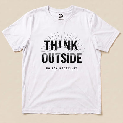 Think Outside No Box Necessary Shirt Hike Tee T-Shirt White / S