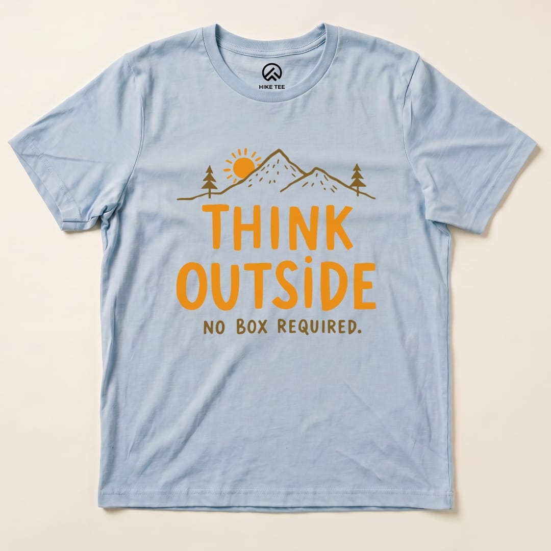 Think Outside Shirt Hike Tee T-Shirt Baby Blue / S