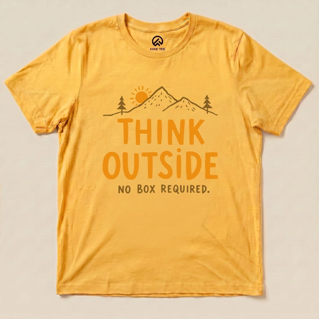 Think Outside Shirt Hike Tee T-Shirt Gold / S