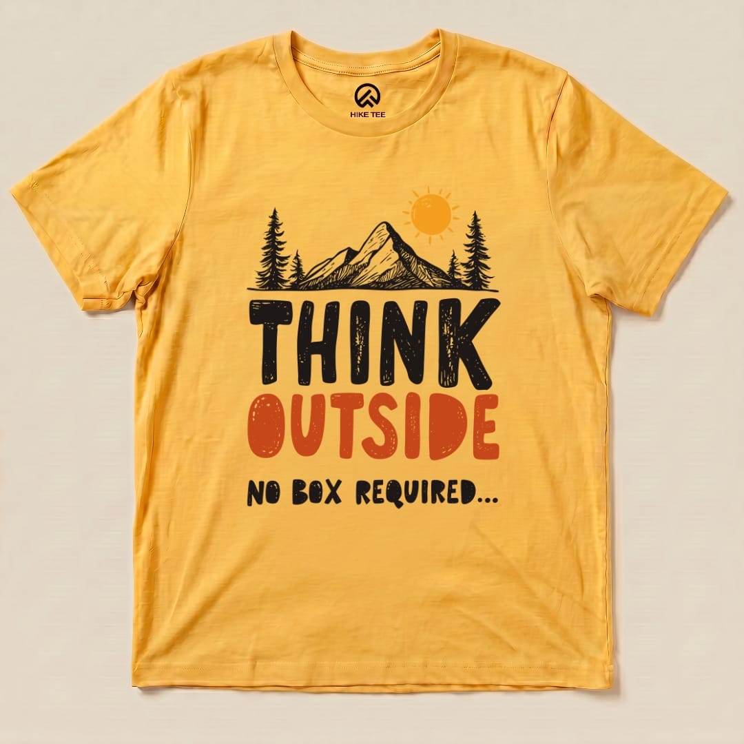 Think Outside Shirt Hike Tee T-Shirt Gold / S