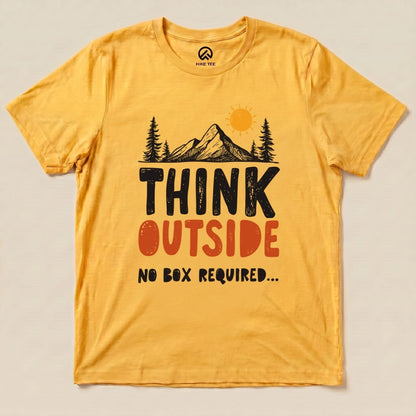 Think Outside Shirt Hike Tee T-Shirt Gold / S