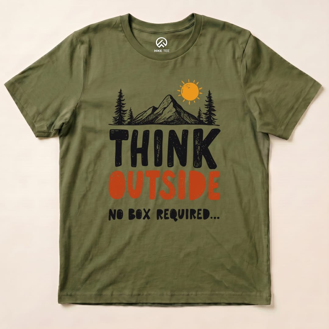 Think Outside Shirt Hike Tee T-Shirt Military Green / S