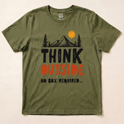 Think Outside Shirt Hike Tee T-Shirt Military Green / S