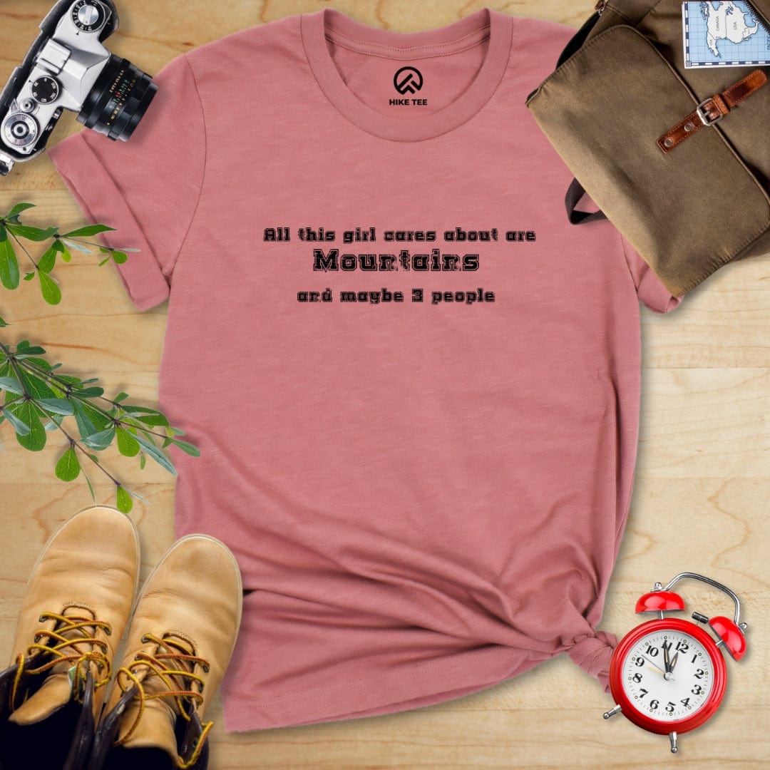 Hike Tee T-Shirt Heather Mauve / S This Girl Cares Shirt