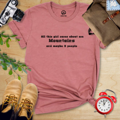 Hike Tee T-Shirt Heather Mauve / S This Girl Cares Shirt