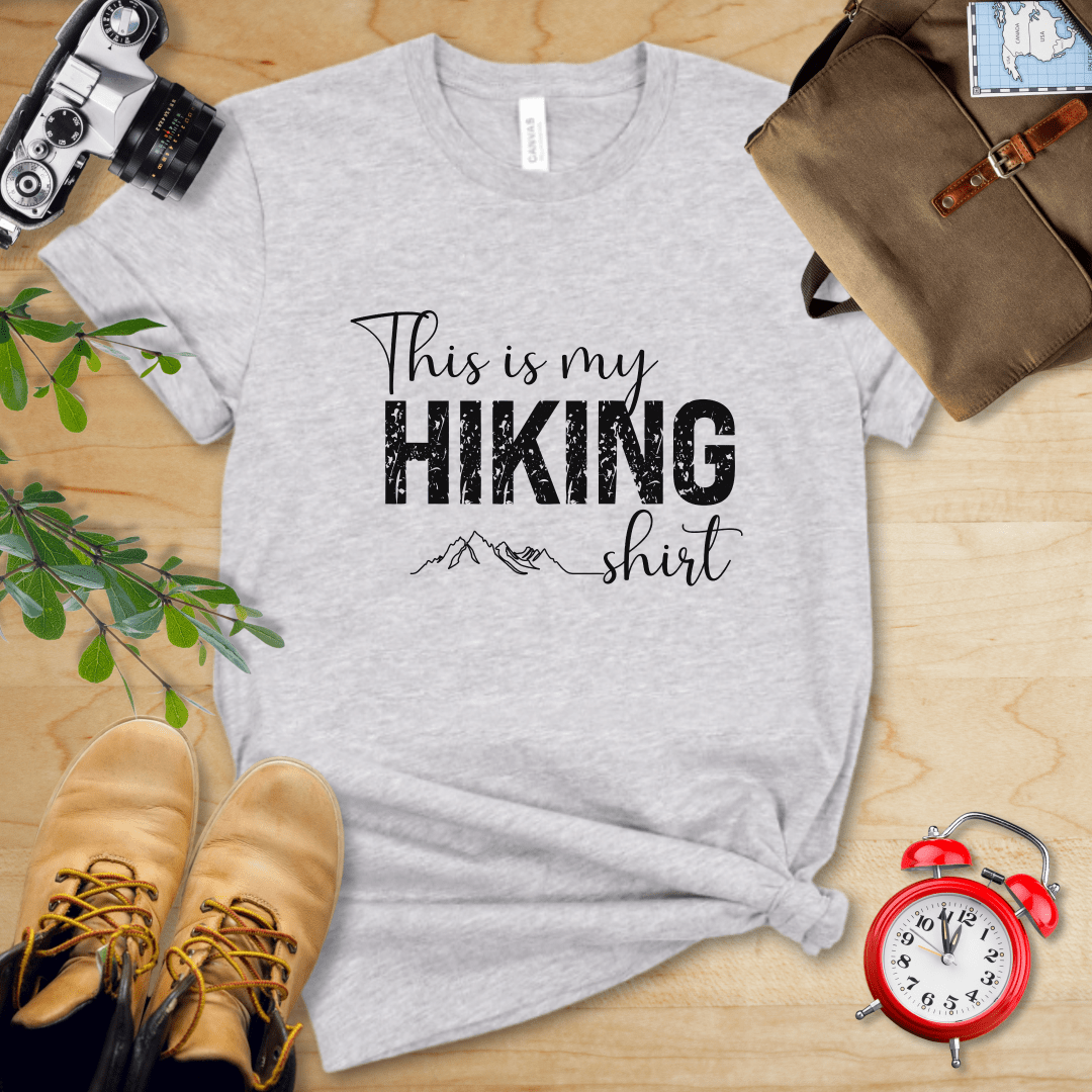 Printify T-Shirt Athletic Heather / S This Is My Hiking Shirt