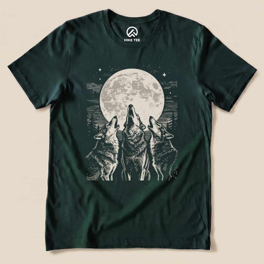 Hike Tee T-Shirt Forest / S Three Wolf and Moon Shirt