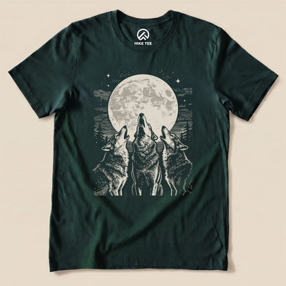 Hike Tee T-Shirt Forest / S Three Wolf and Moon Shirt