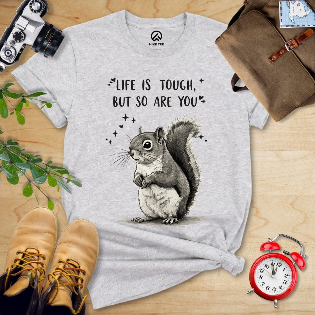 Hike Tee T-Shirt Athletic Heather / S Tough Squirrel Shirt