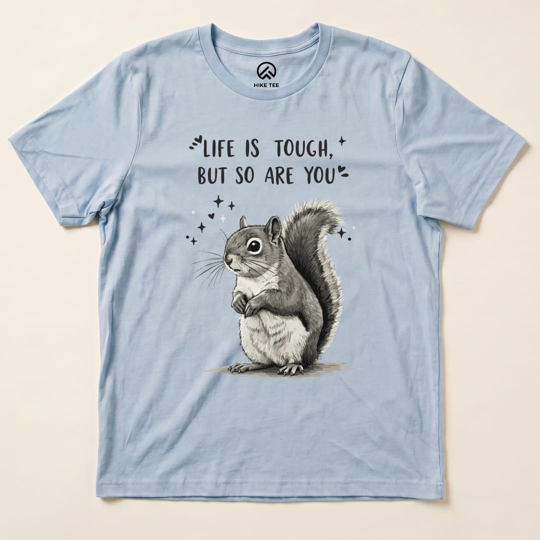 Hike Tee T-Shirt Baby Blue / S Tough Squirrel Shirt