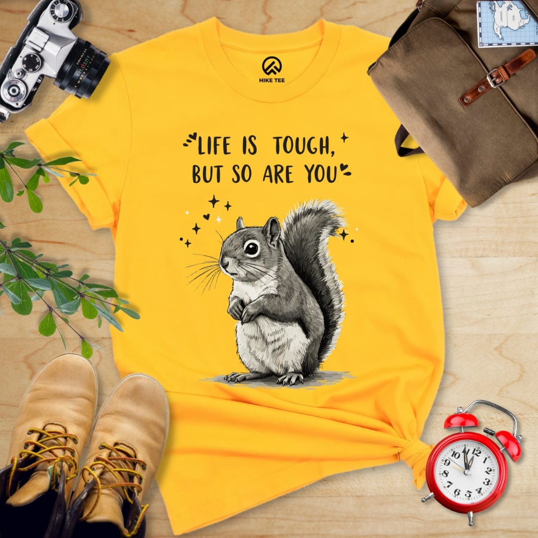 Hike Tee T-Shirt Gold / S Tough Squirrel Shirt