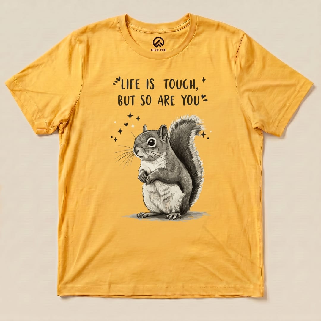 Hike Tee T-Shirt Gold / S Tough Squirrel Shirt