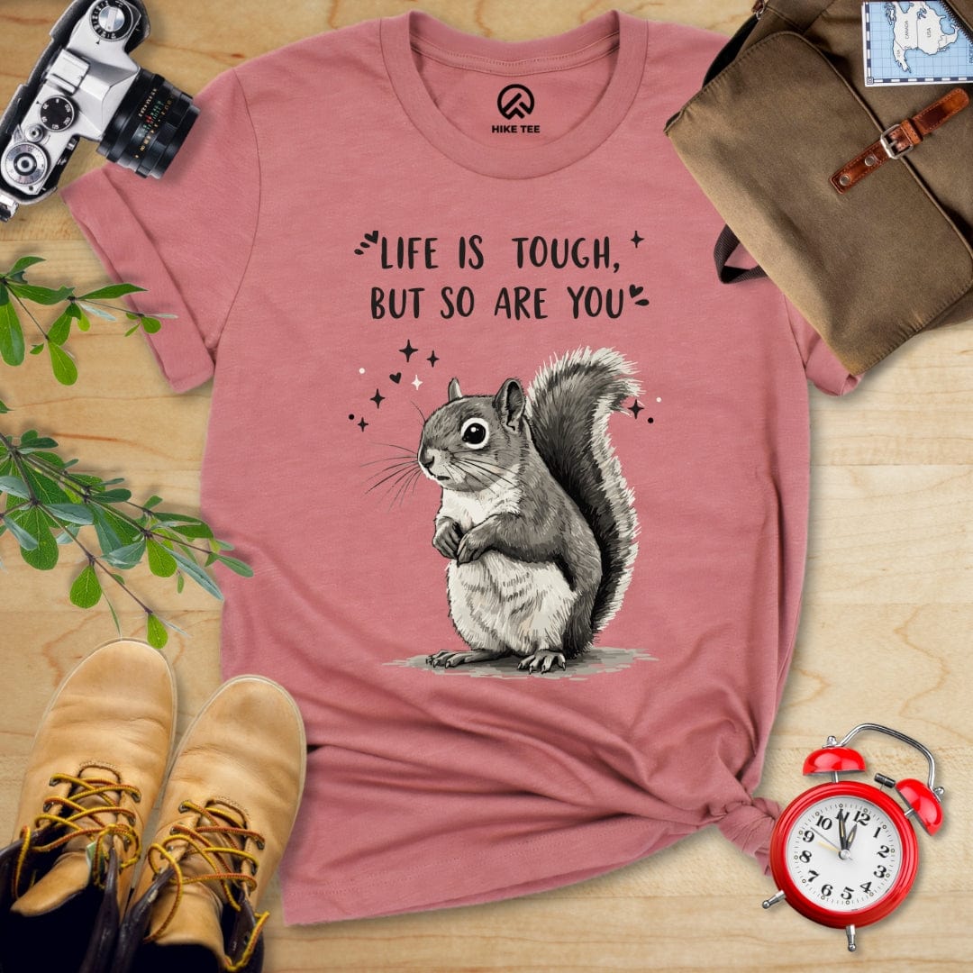 Hike Tee T-Shirt Heather Mauve / S Tough Squirrel Shirt