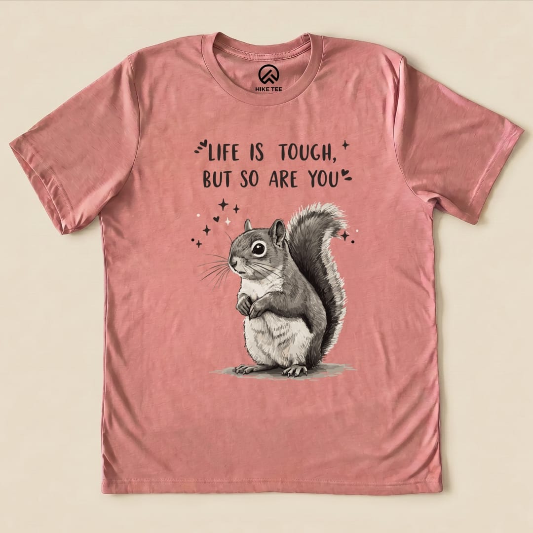 Hike Tee T-Shirt Heather Mauve / S Tough Squirrel Shirt
