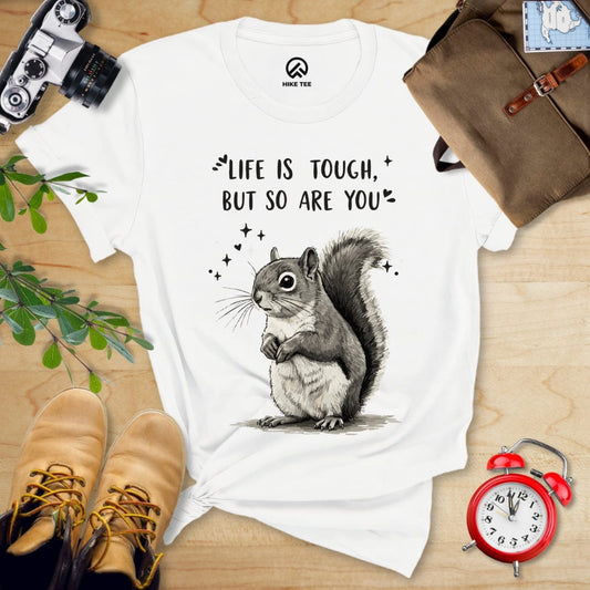 Hike Tee T-Shirt White / S Tough Squirrel Shirt