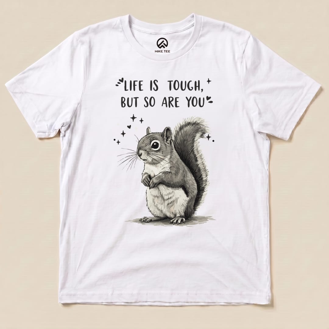 Hike Tee T-Shirt White / S Tough Squirrel Shirt