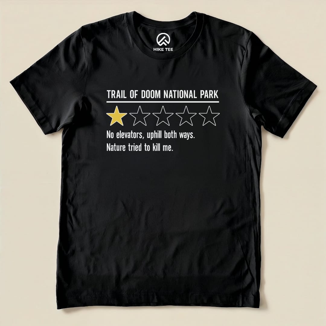Trail of Doom Review Shirt Hike Tee T-Shirt Black / S