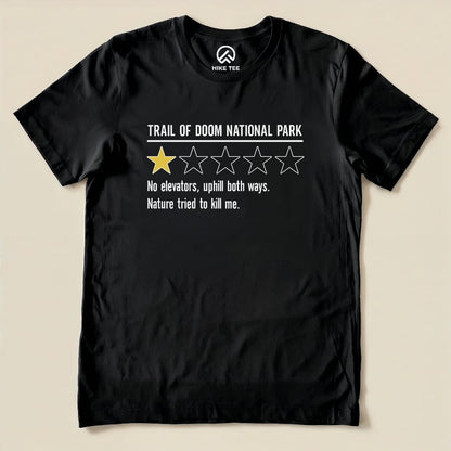 Trail of Doom Review Shirt Hike Tee T-Shirt Black / S