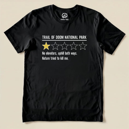 Trail of Doom Review Shirt Hike Tee T-Shirt Black / S