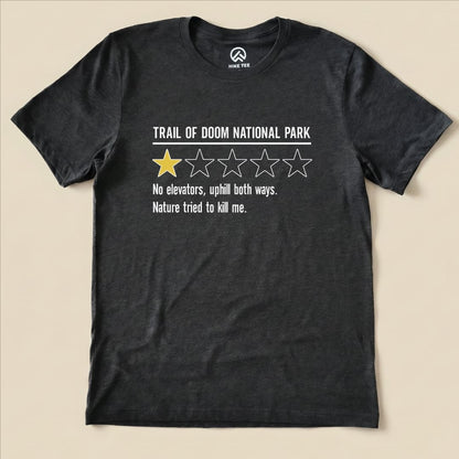 Trail of Doom Review Shirt Hike Tee T-Shirt Dark Grey Heather / S