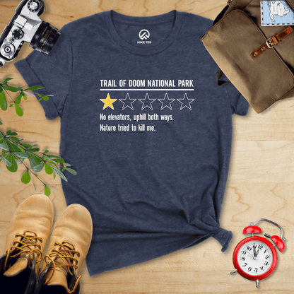 Hike Tee T-Shirt Heather Navy / S Trail of Doom Review Shirt