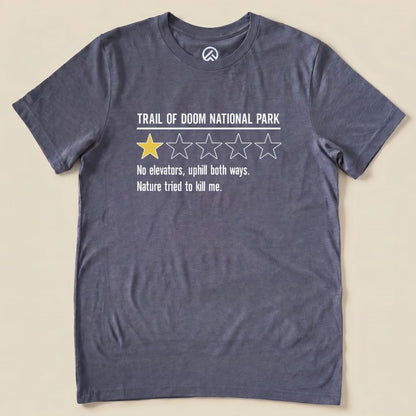 Trail of Doom Review Shirt Hike Tee T-Shirt Heather Navy / S