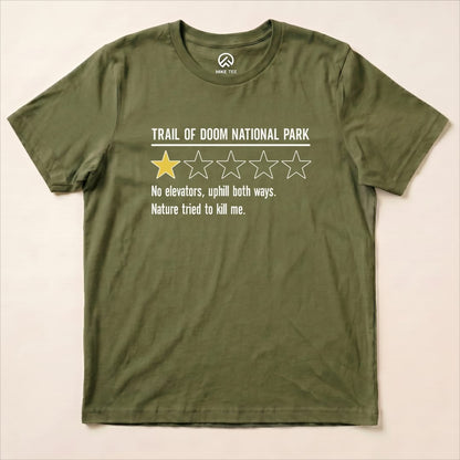 Trail of Doom Review Shirt Hike Tee T-Shirt Military Green / S