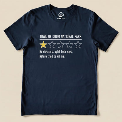 Trail of Doom Review Shirt Hike Tee T-Shirt Navy / S
