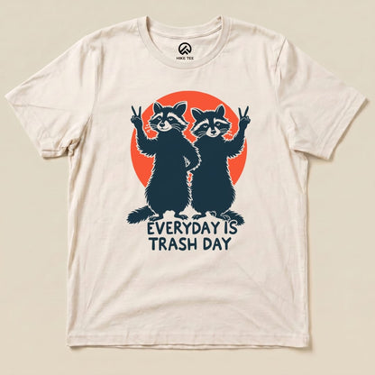 Trash Day Raccoon Shirt Hike Tee T-Shirt Natural / S