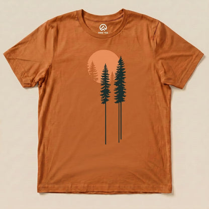 Trees and Moon Shirt Hike Tee T-Shirt Autumn / S