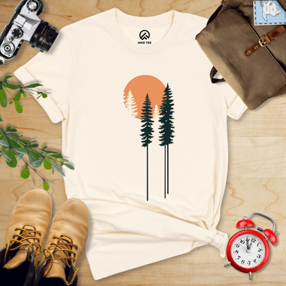 Hike Tee T-Shirt Natural / S Trees and Moon Shirt