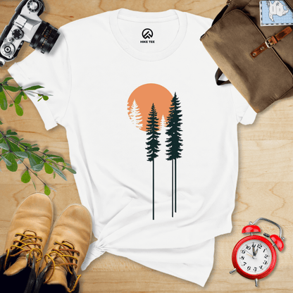 Hike Tee T-Shirt White / S Trees and Moon Shirt