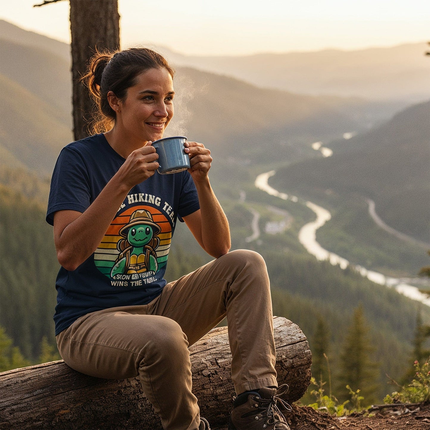 Hike Tee T-Shirt Turtle Hiking Team Shirt
