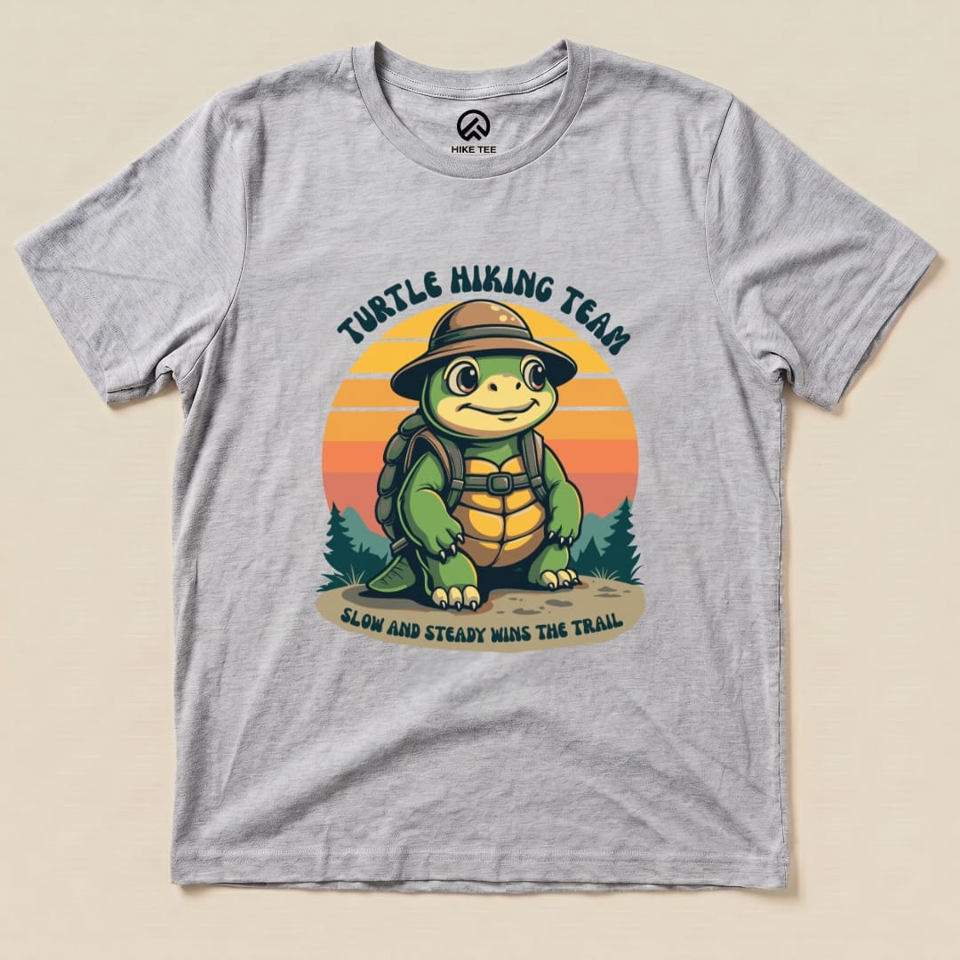 Turtle Hiking Team Shirt Hike Tee T-Shirt Athletic Heather / S