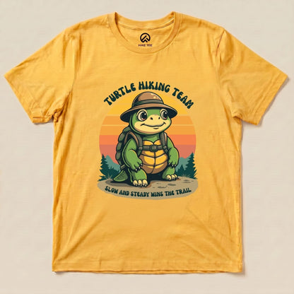 Turtle Hiking Team Shirt Hike Tee T-Shirt Gold / S