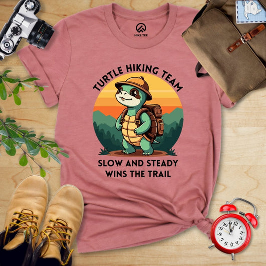 Hike Tee T-Shirt Heather Mauve / S Turtle Hiking Team Shirt