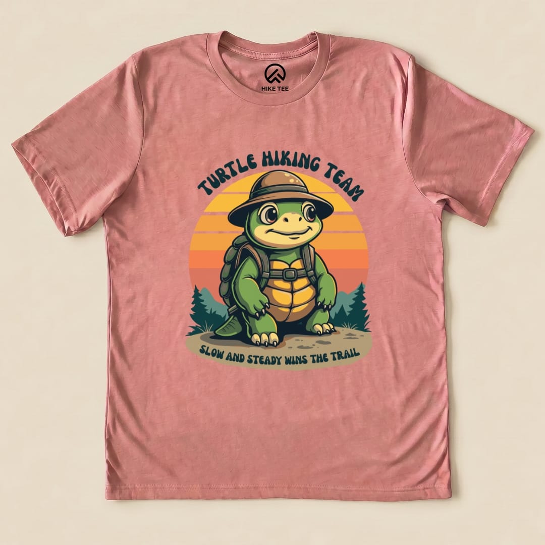 Turtle Hiking Team Shirt Hike Tee T-Shirt Heather Mauve / S