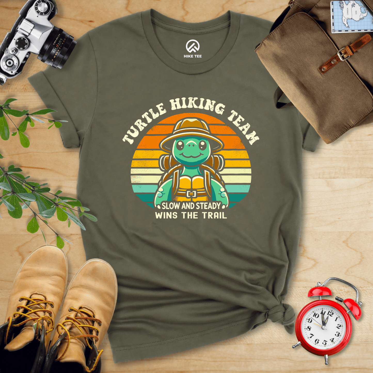 Hike Tee T-Shirt Military Green / S Turtle Hiking Team Shirt