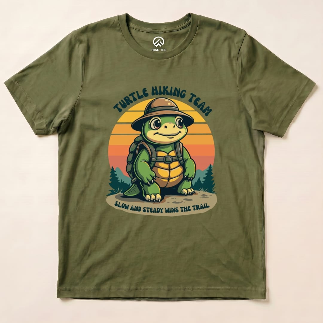 Turtle Hiking Team Shirt Hike Tee T-Shirt Military Green / S