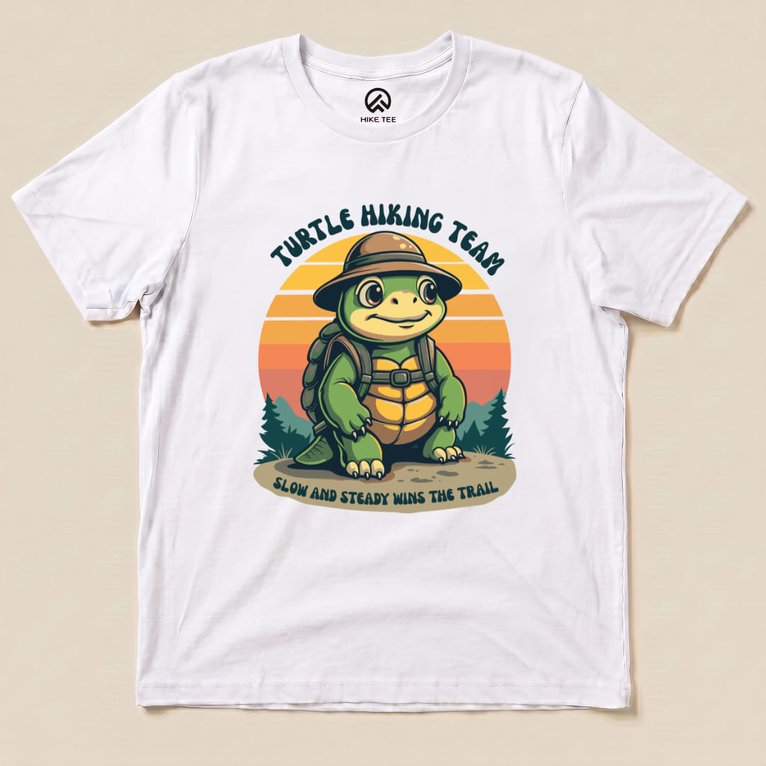 Turtle Hiking Team Shirt Hike Tee T-Shirt White / S