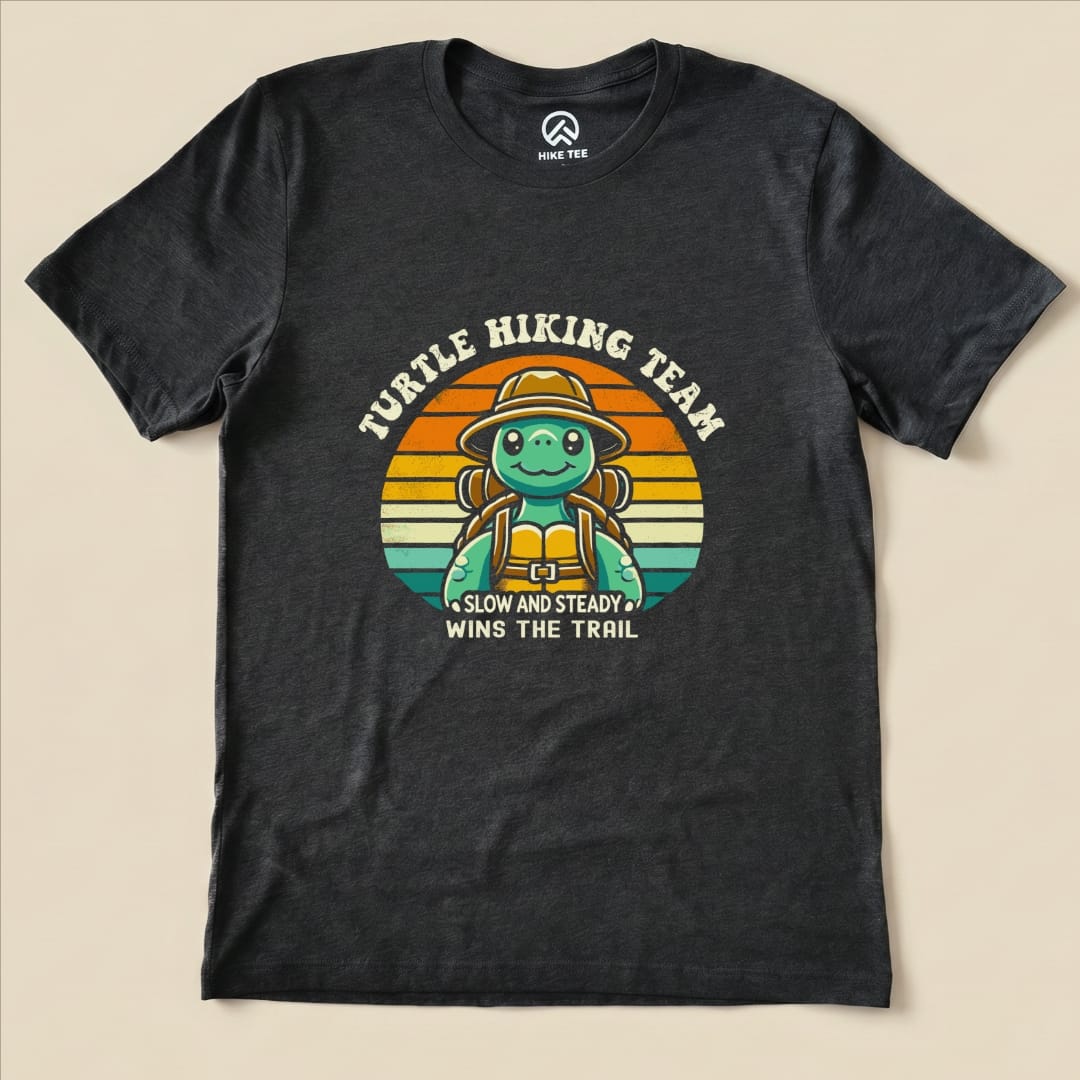 Hike Tee T-Shirt Dark Grey Heather / S Turtle Hiking Team Steady Shirt