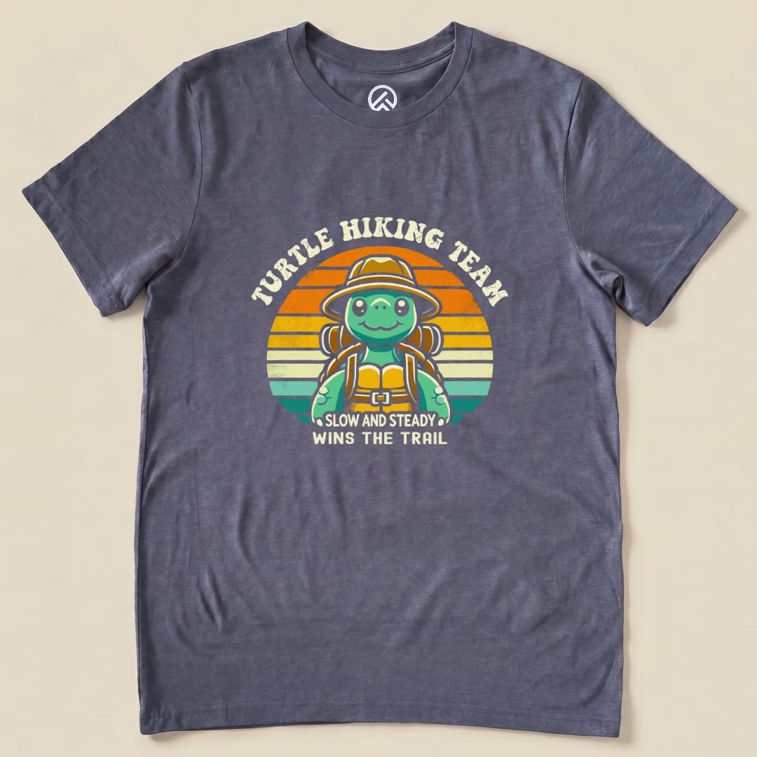 Hike Tee T-Shirt Heather Navy / S Turtle Hiking Team Steady Shirt