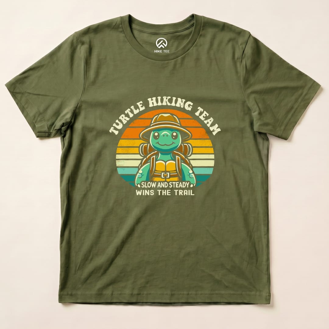 Hike Tee T-Shirt Military Green / S Turtle Hiking Team Steady Shirt