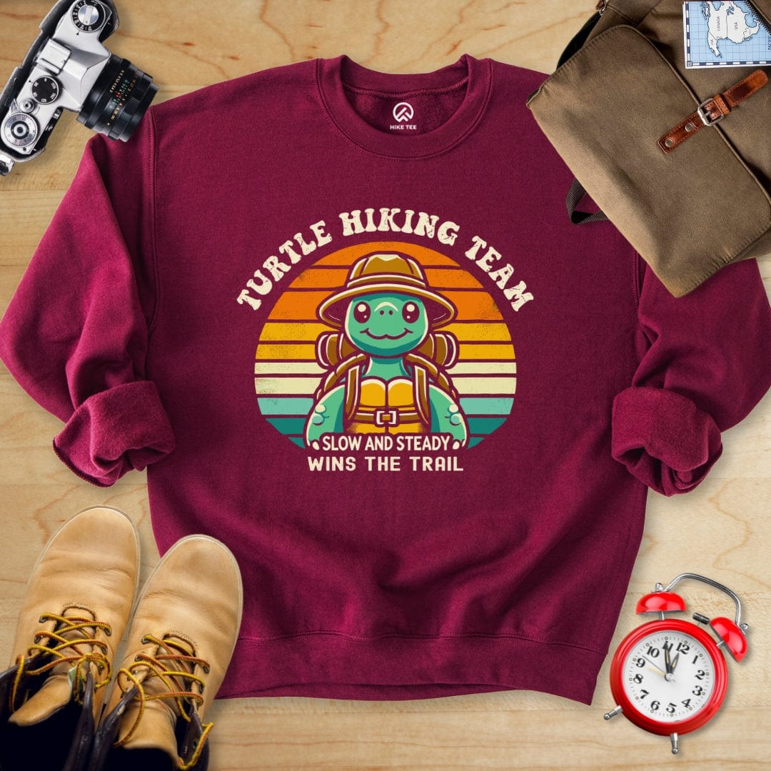 Hike Tee Sweatshirt Maroon / S Turtle Hiking Team Sweatshirt